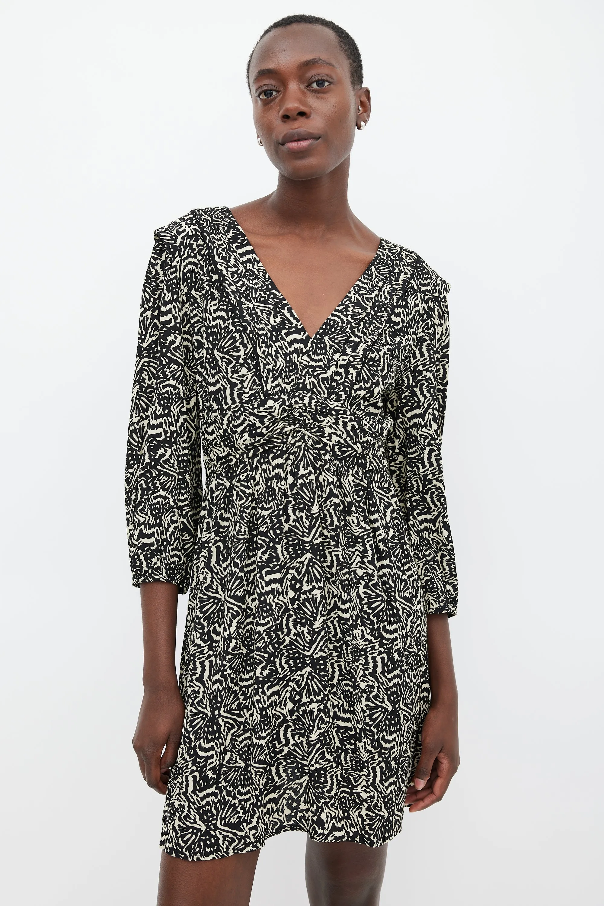 Black & White Patterned Dress
