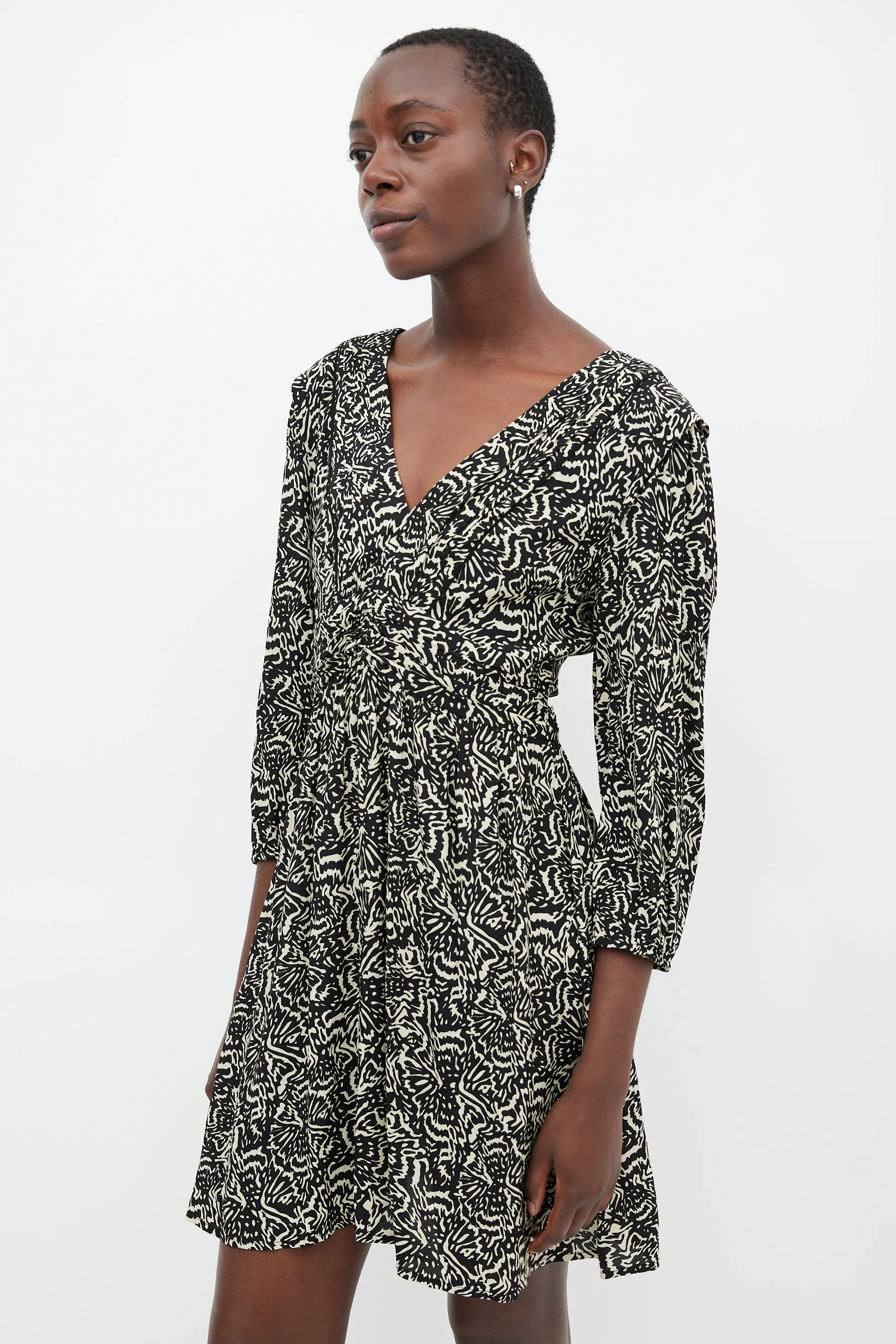 Black & White Patterned Dress