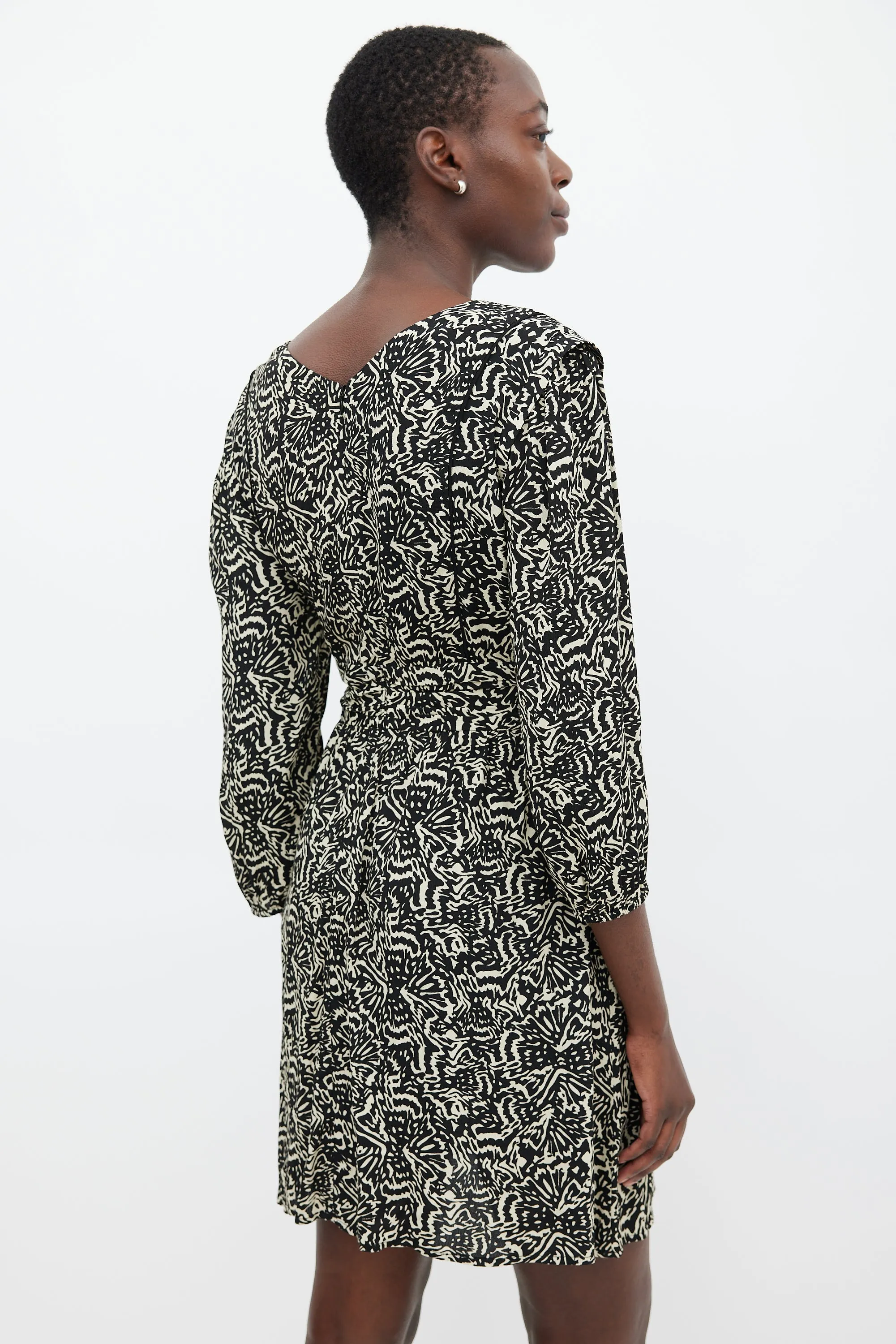 Black & White Patterned Dress