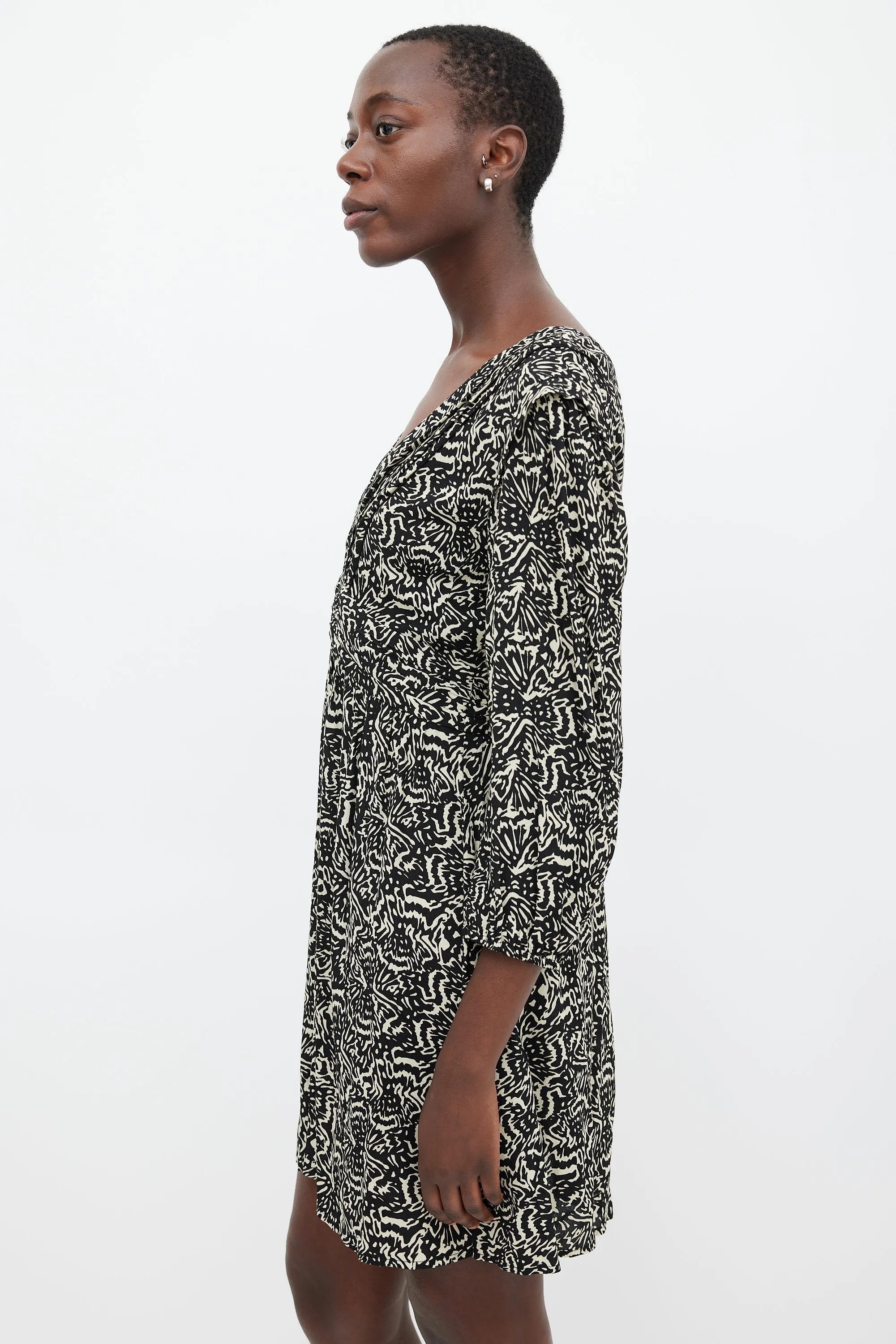 Black & White Patterned Dress