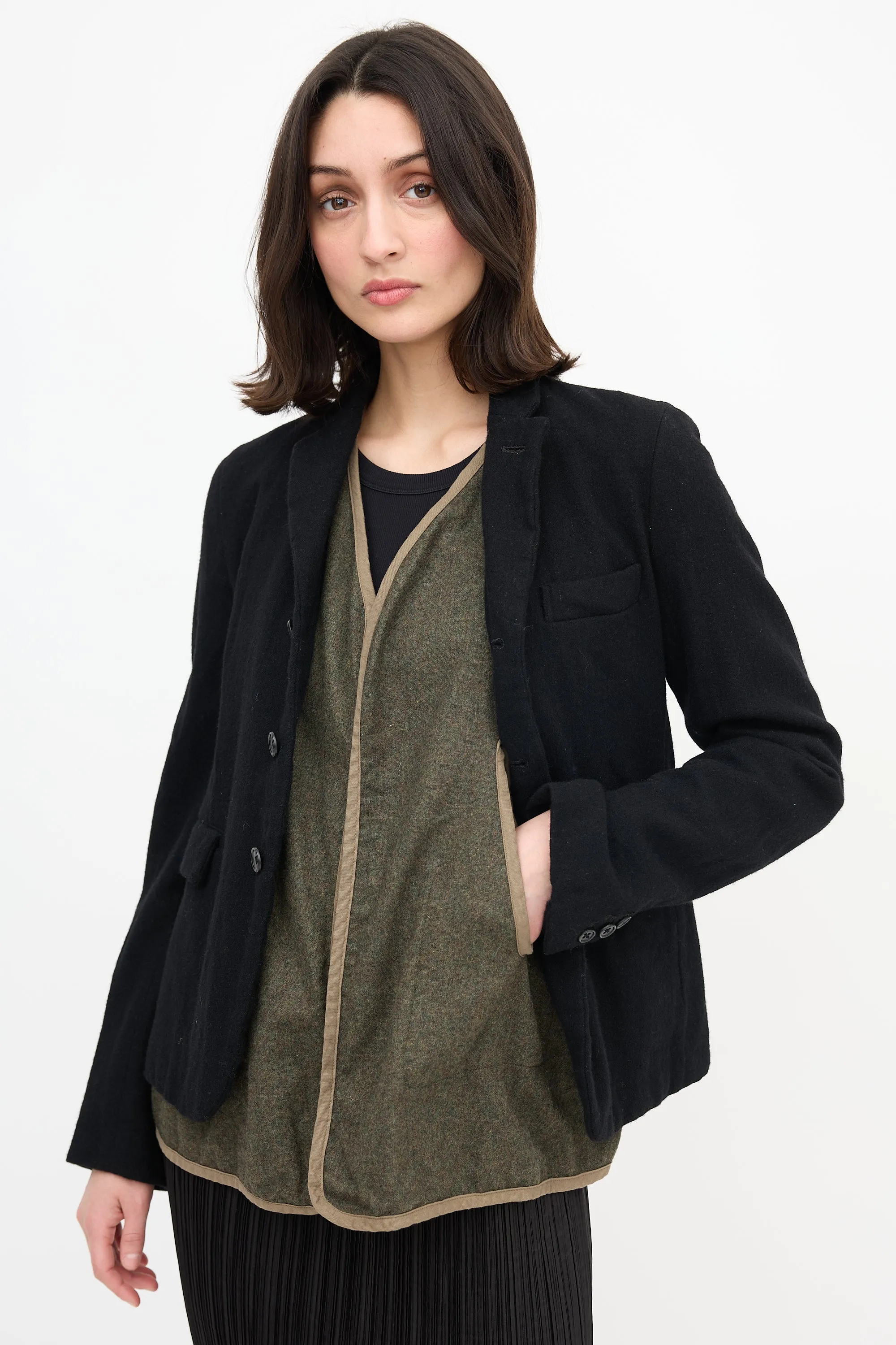 Black FW 2014 Layered Blazer