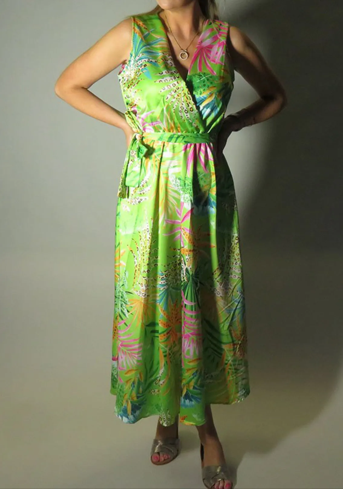 D.E.C.K By Decollage 9593 Sleeveless Midaxi Print Dress (4 Colours And Prints)