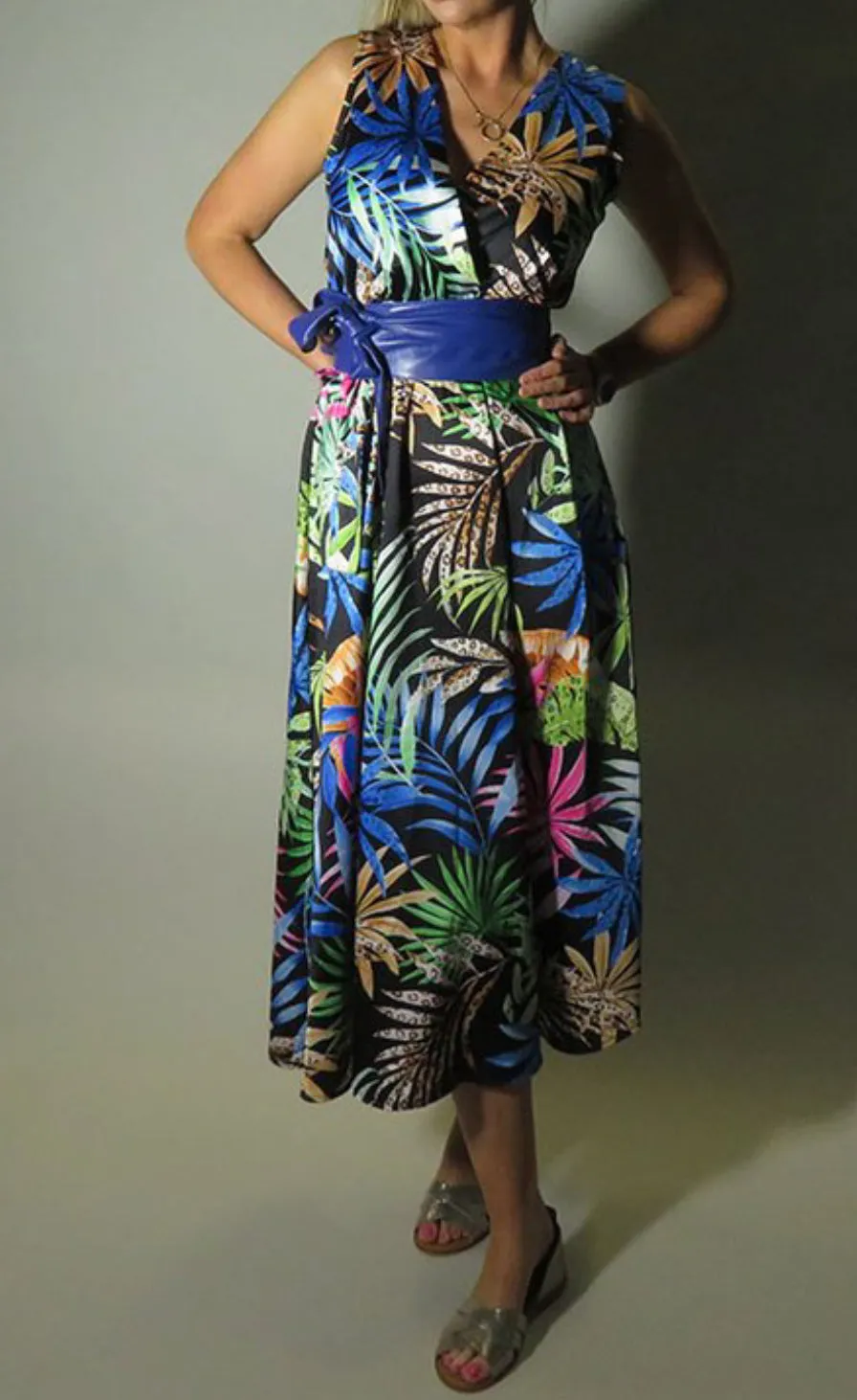 D.E.C.K By Decollage 9593 Sleeveless Midaxi Print Dress (4 Colours And Prints)