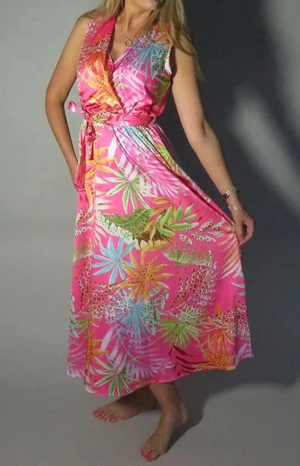 D.E.C.K By Decollage 9593 Sleeveless Midaxi Print Dress (4 Colours And Prints)