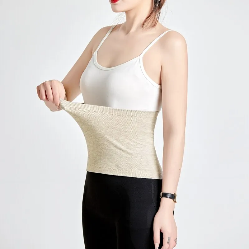 Elastic Cotton Cloth Solid Unisex Thermal Waist Support Abdomen Back Warmer Inner Wear Winter Warm Thickening Cummerbund Spring