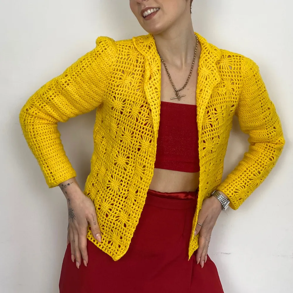 Floral Crochet Cardigan - XS