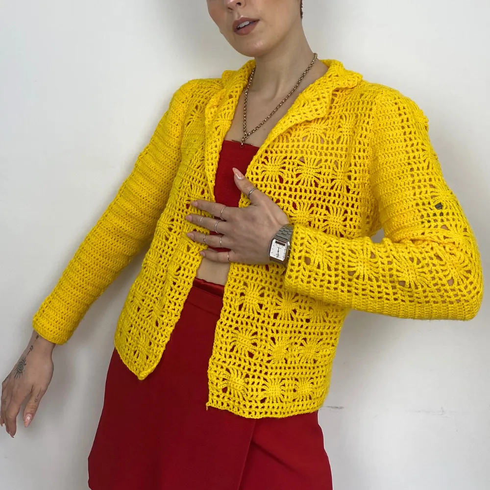 Floral Crochet Cardigan - XS