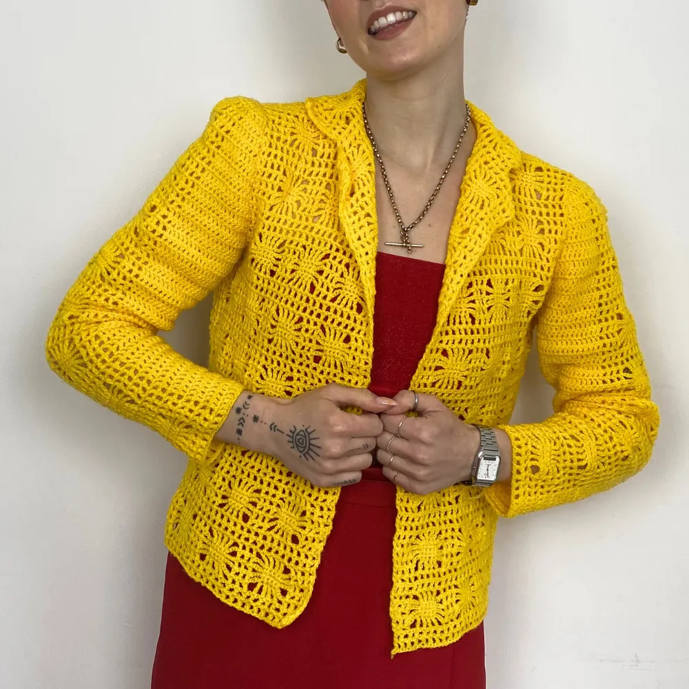 Floral Crochet Cardigan - XS