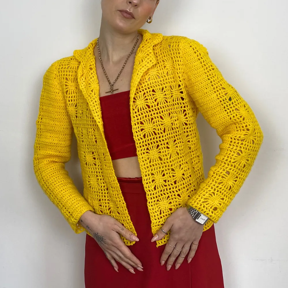 Floral Crochet Cardigan - XS