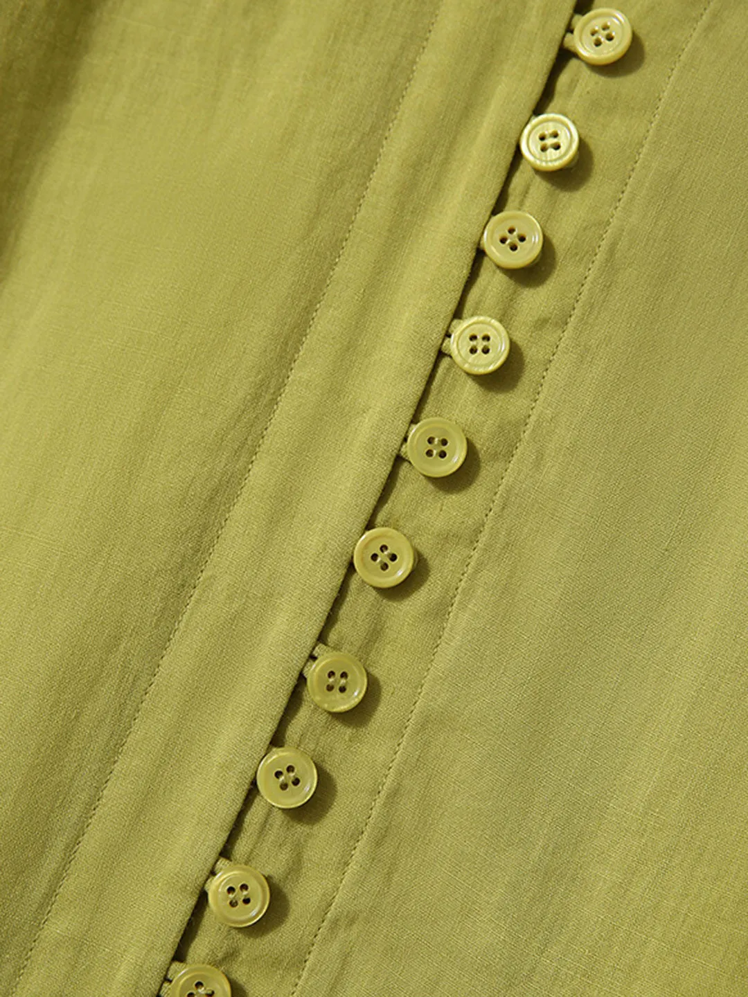 Molly Elegant Puff Sleeve Loose Shirt-Brown