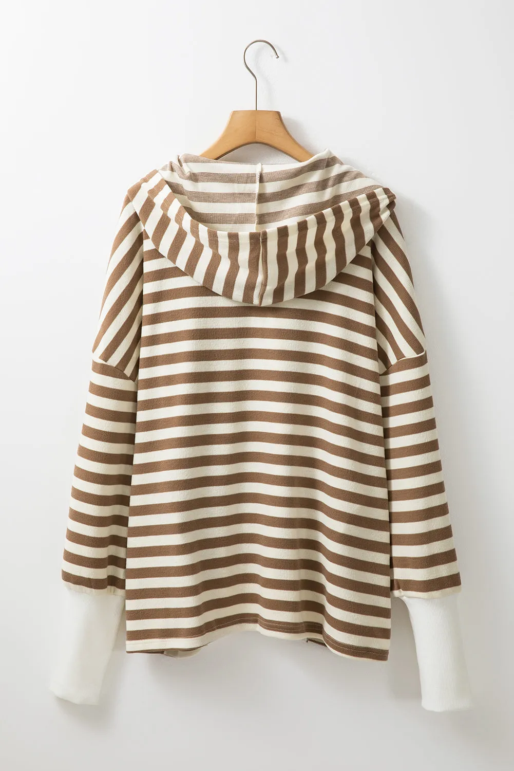 Quarter Buttons Plus Size Hoodie
