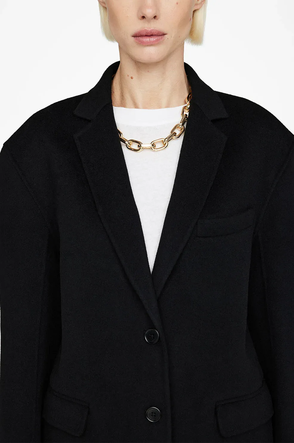 QUINN BLAZER - BLACK CASHMERE BLEND