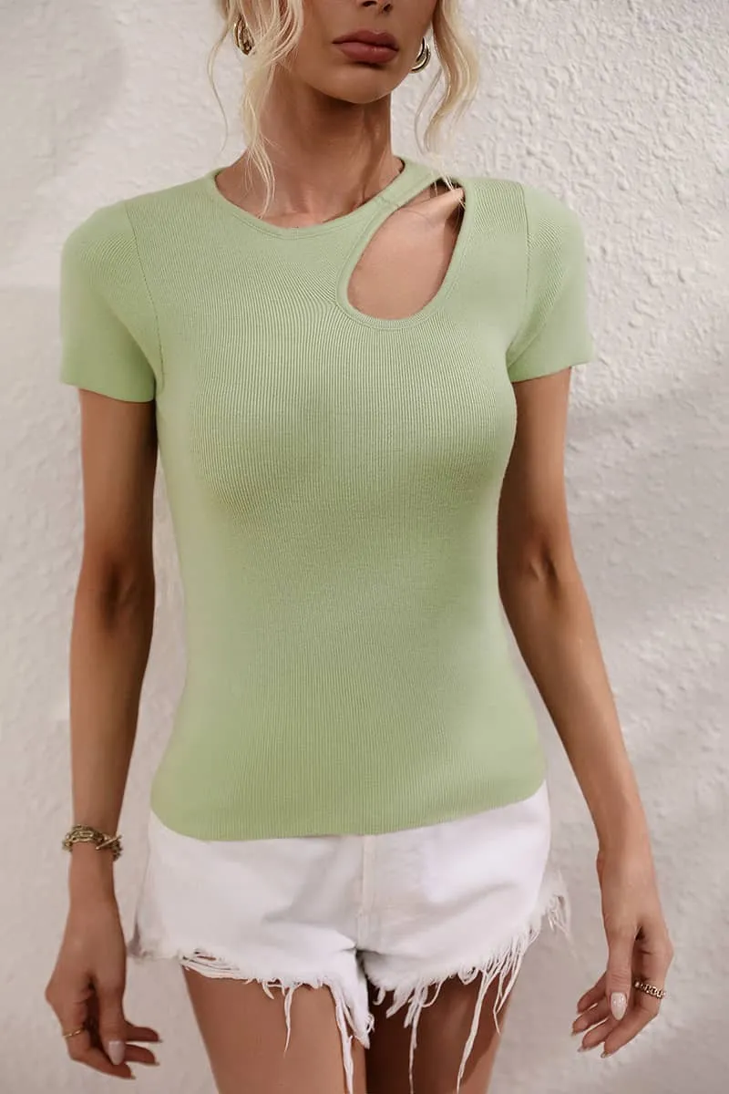 Sexy slim women's knitwear T-shirt