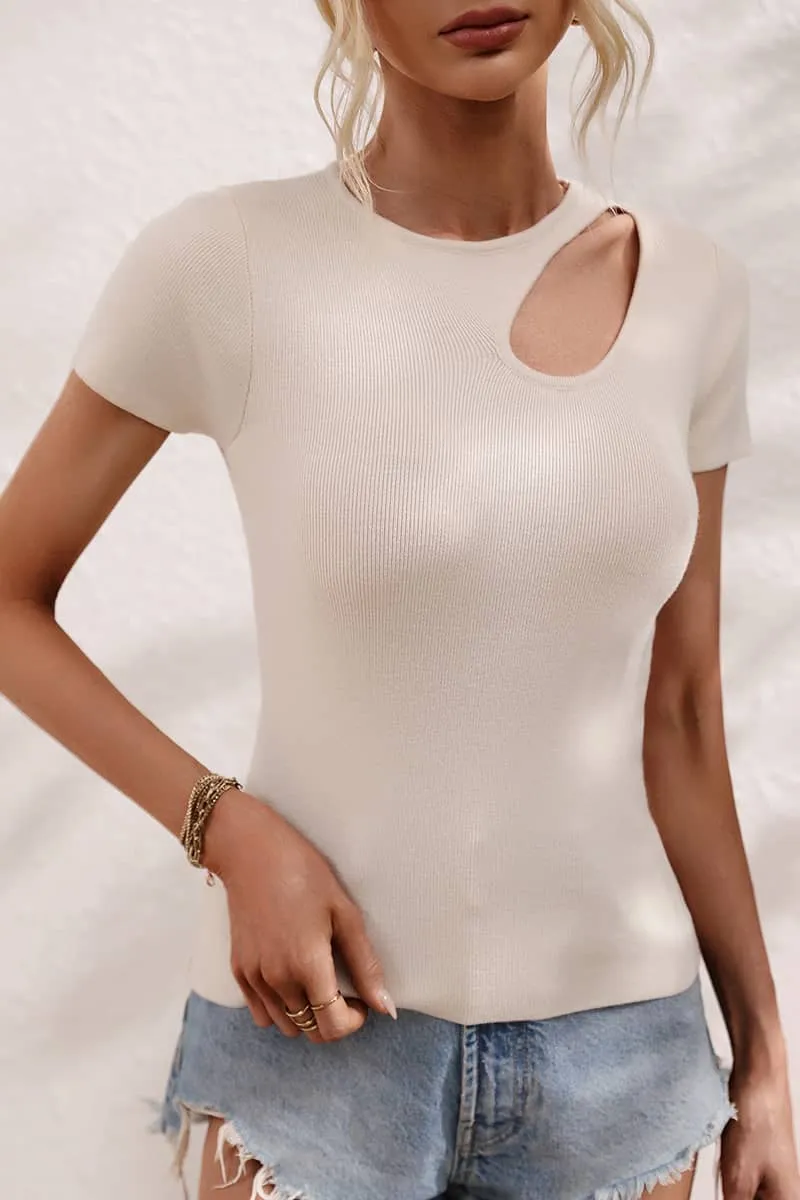 Sexy slim women's knitwear T-shirt