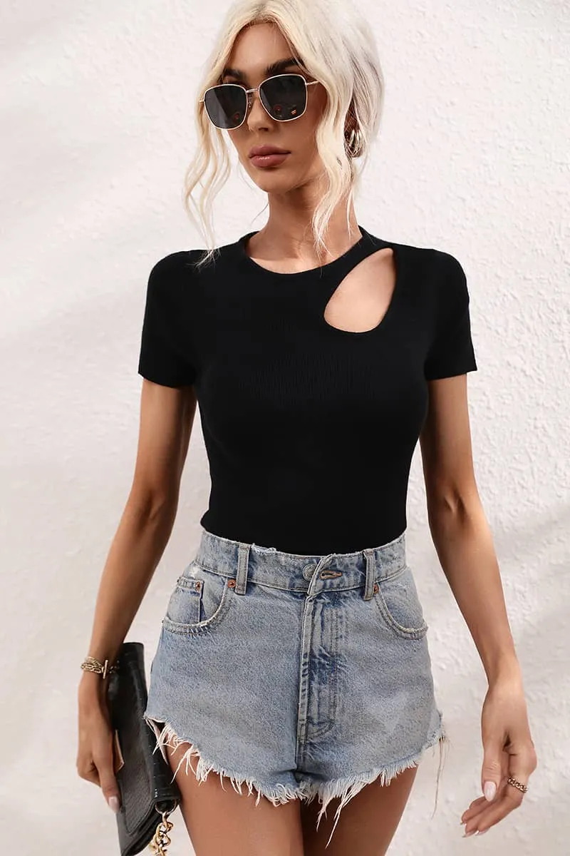 Sexy slim women's knitwear T-shirt
