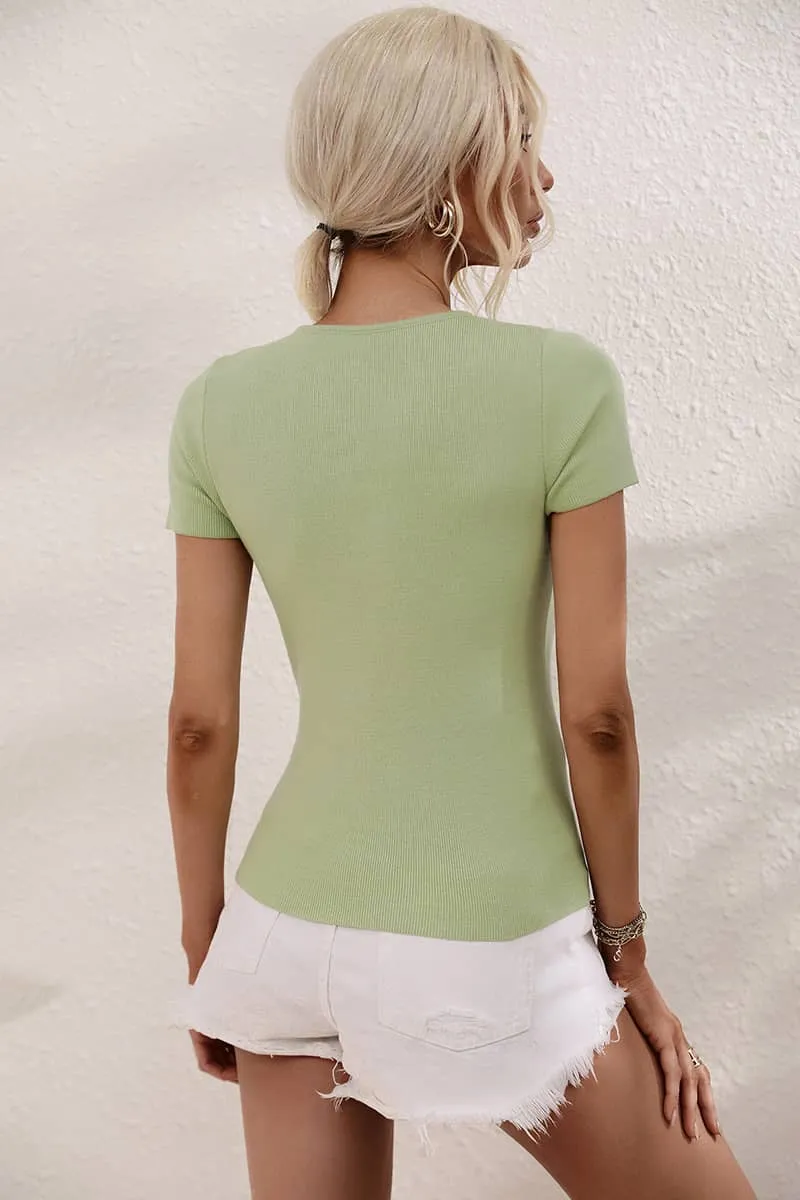 Sexy slim women's knitwear T-shirt